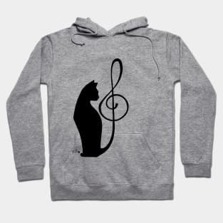 Cat Symphony Black Hoodie